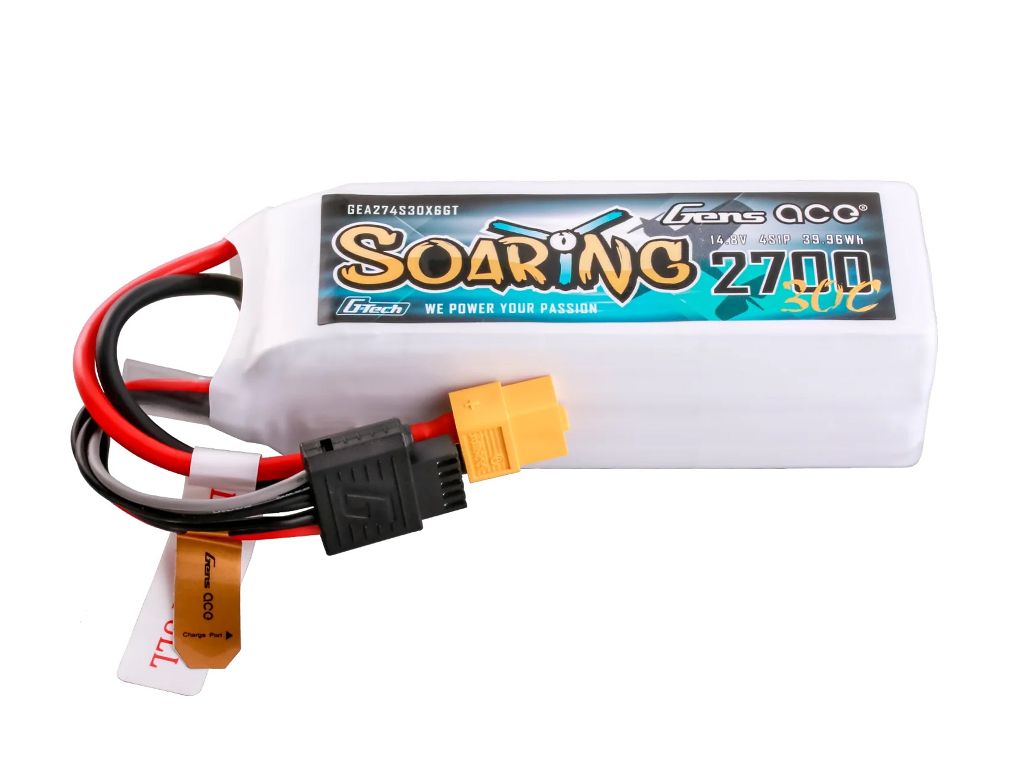 Gens ace O-GT4S2700-30X6 Soaring 4S 14.8V 2700mAh 30C with XT60 Connector