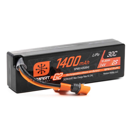 Spektrum 7.4v 1400 mAh 2S  30C Smart G2 Lipo Battery IC2 Connector