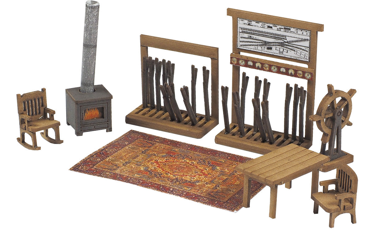 Set of signal Box interior fittings OO Gauge