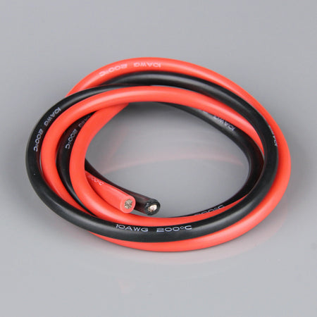 Silicone Wire  10AWG 2 feet (0.6m)  Red and Black RDNAC010143