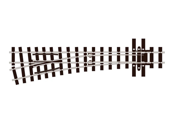 Peco model railway track on a white background