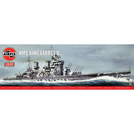 Airfix 1:600 HMS King George V Battleship Plastic Model Kit