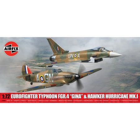 Airfix 1:72 Eurofighter Typhoon FGR.4 "Gina" & Hawker Hurricane MK.i Plastic Model kit