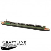 Craftline 1:76 Balsa Model kit of a 70ft Horse-drawn Coal Narrow Boat OO Gauge AHD70