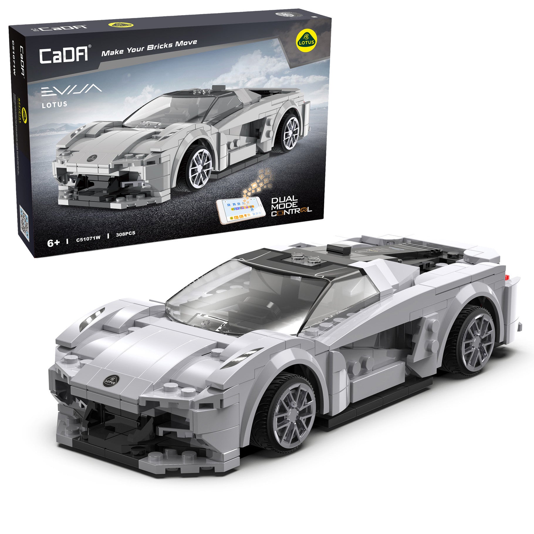 CaDA 1:18 Lotus racing car Radio Control Brick Model- 308pcs - c51071w_00