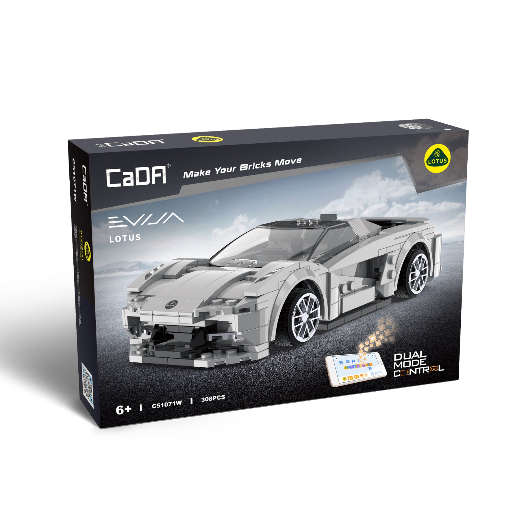 CaDA 1:18 Lotus racing car Radio Control Brick Model- 308pcs - c51071w_002