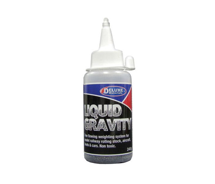 Bottle of Deluxe Materials Liquid Gravity on a white background