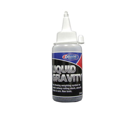 Bottle of Deluxe Materials Liquid Gravity on a white background