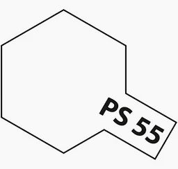 Tamiya PS-55 Flat Clear Polycarbonate spray paint colour swatch