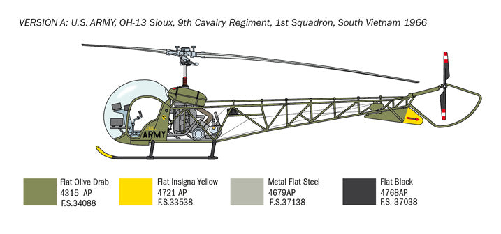 Italeri 1:48 US Bell OH-13 Sioux