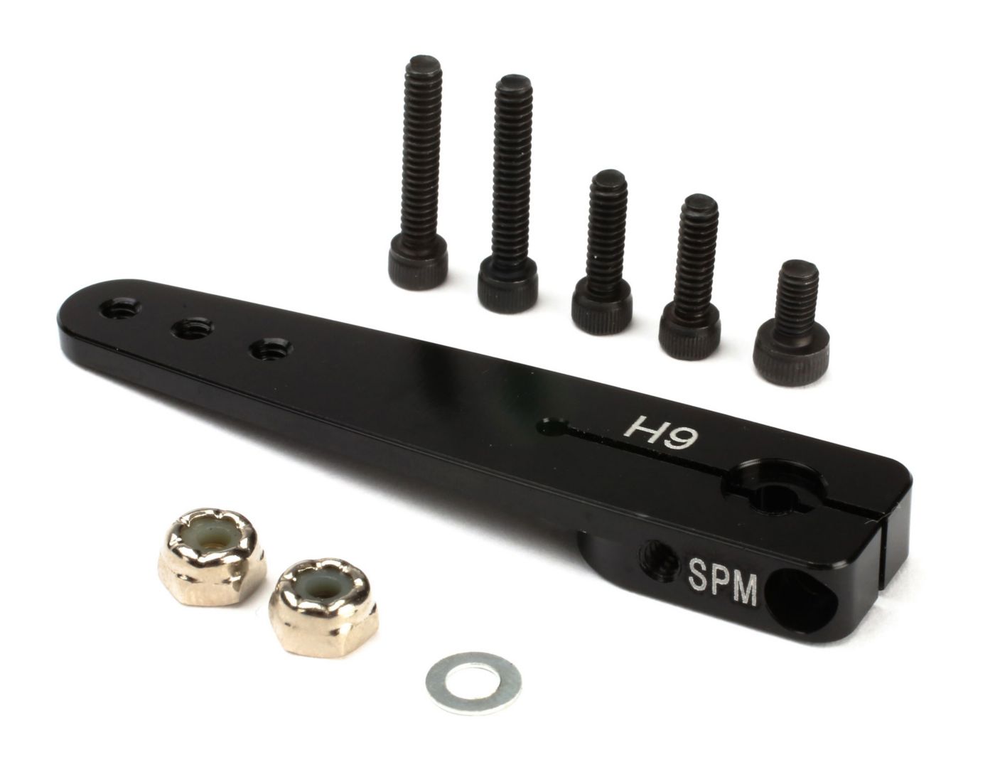 black aluminium servo arm 2"