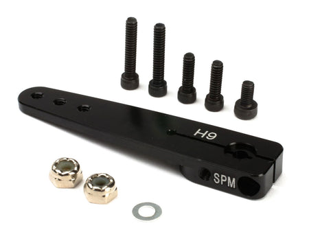 black aluminium servo arm 2"