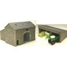 Metcalfe PO251 OO/HO Manor Farm Barn Building Kit Card Kit