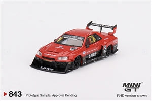 Mini GT Nissan LB-ER34 Super Silhouette SKYLINE Red/Black MGT00843-R