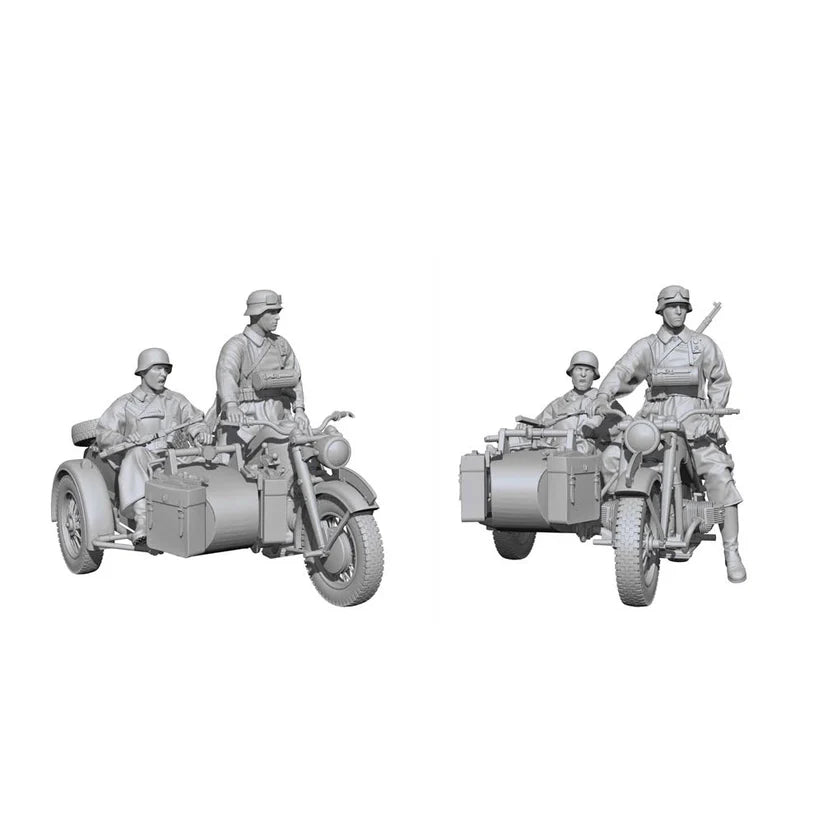 German Army  WWll 1:35 Panzer  l Ausf.B & Motorcycle by Academy 13556