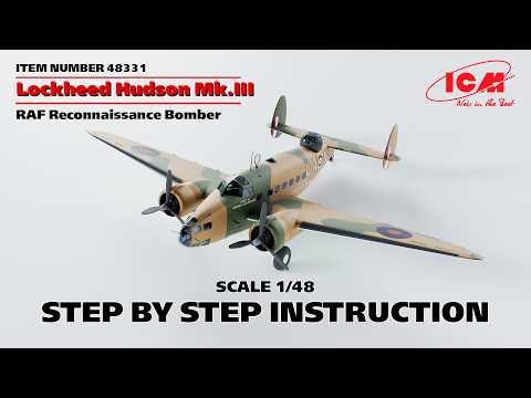 Lockheed Hudson Mk III WWII British Reconnaissance Bomber 1:48 plastic model kit  ICM 48331