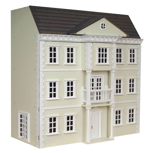 White Wooden Dolls House