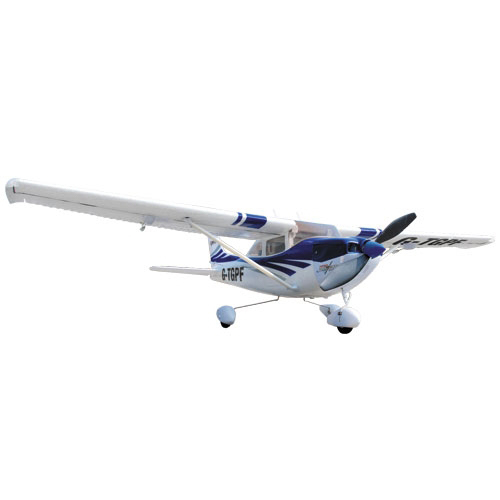 blue airplane R C model